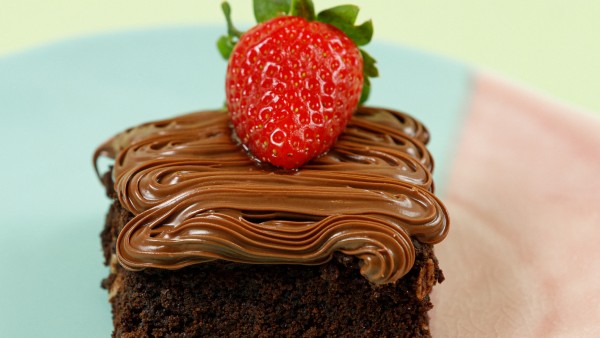 Brownie Nutella com Morango
